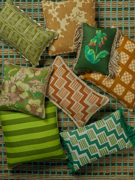 Martine Olive Linen Cushion