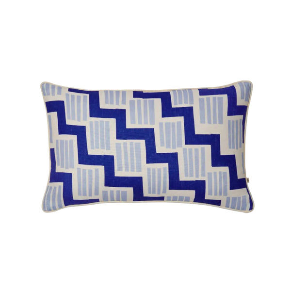 Rosemary Blue Linen Cushion