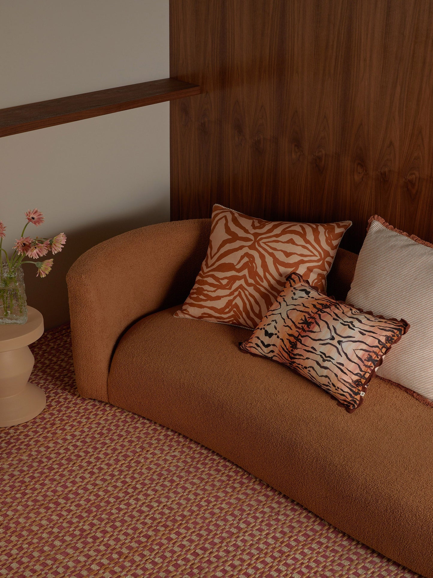 Tiger Tan Linen Cushion