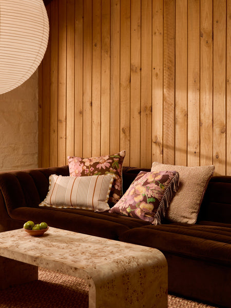 Club Stripe Pearl Linen Cushion