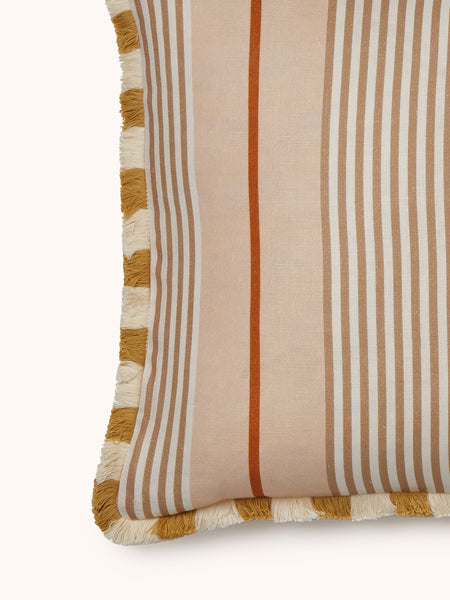 Club Stripe Pearl Linen Cushion