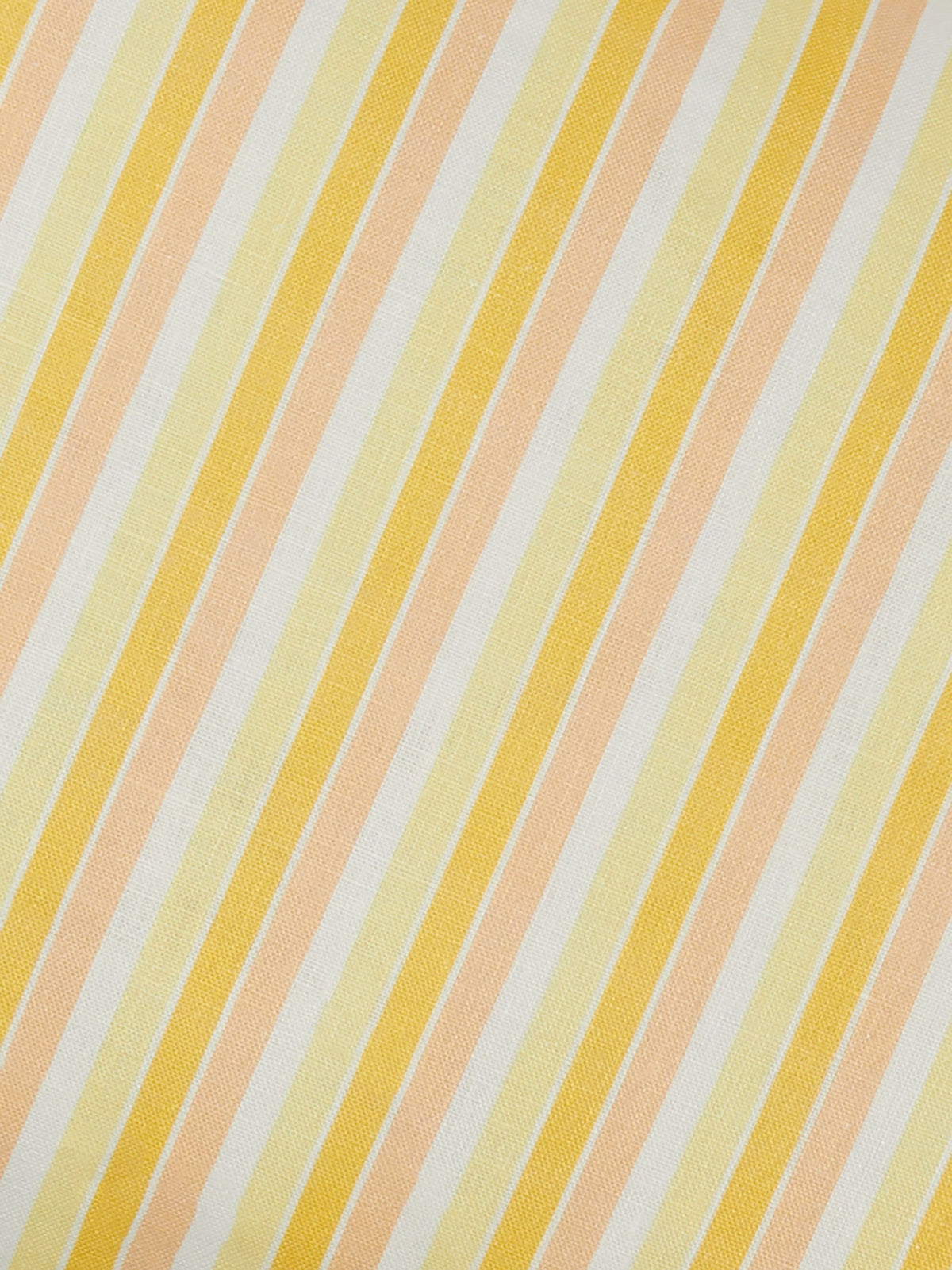 Garden Stripe Yellow Linen Cushion