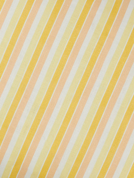Garden Stripe Yellow Linen Cushion
