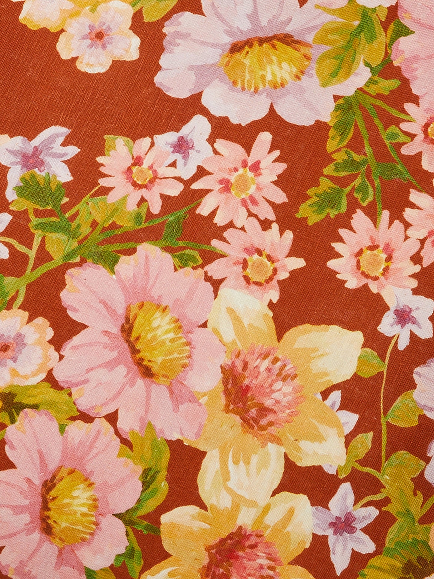 Buttercup Rust Linen Cushion