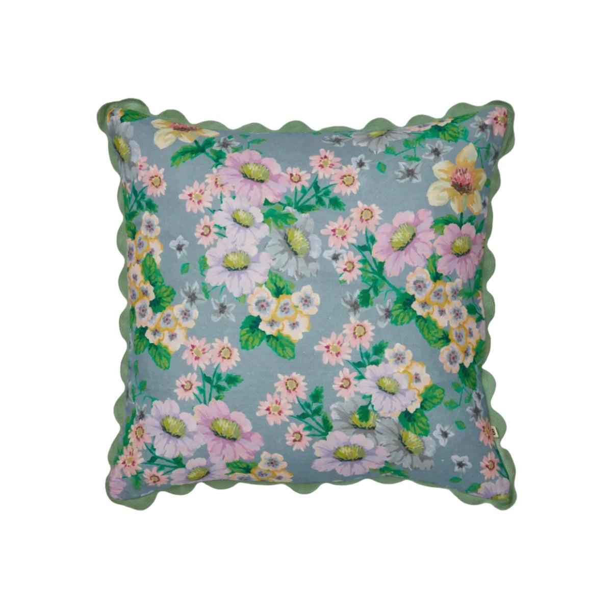 Buttercup Blue Linen Cushion