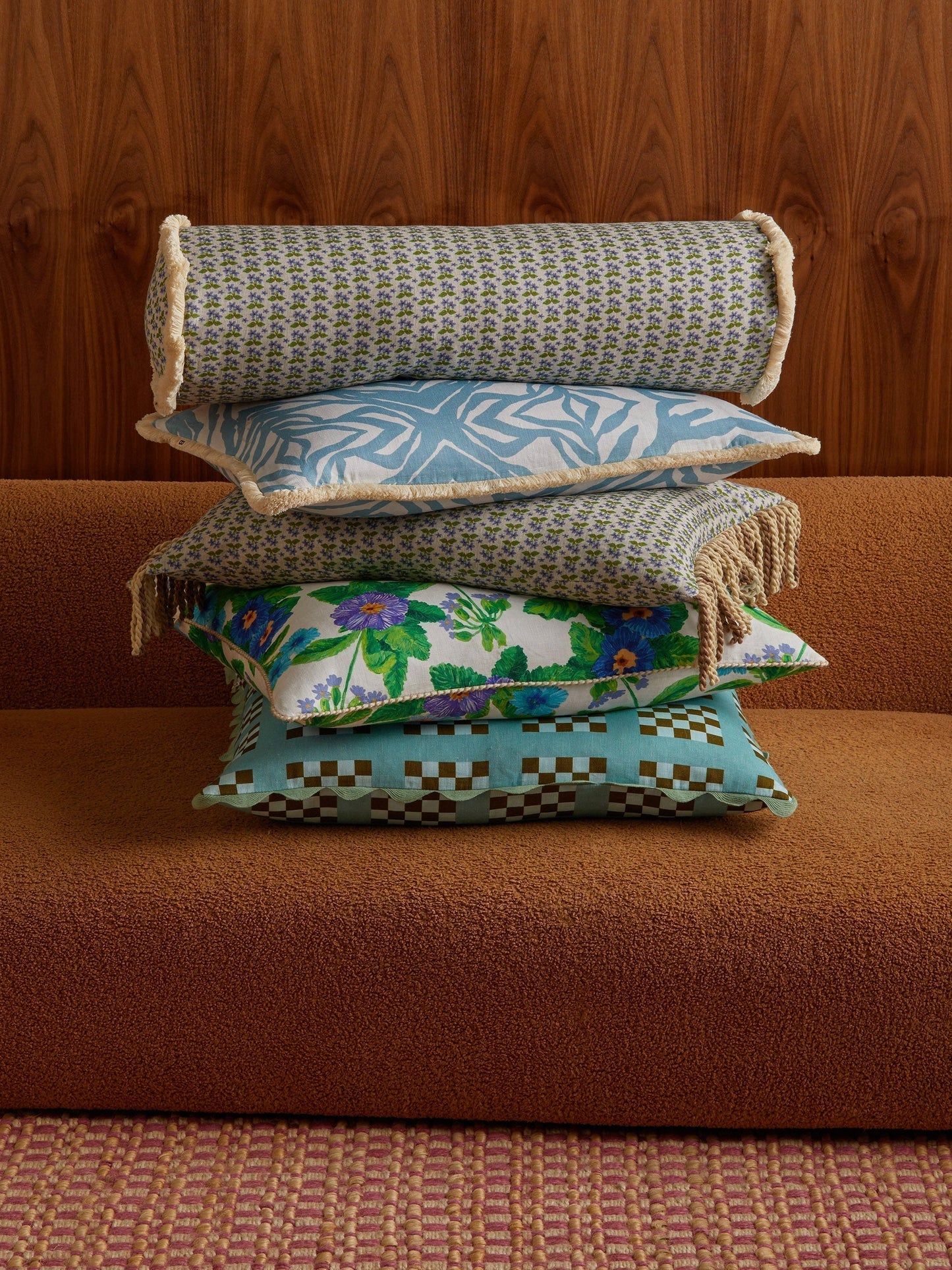 Petit Madeline Blue Linen Cushion