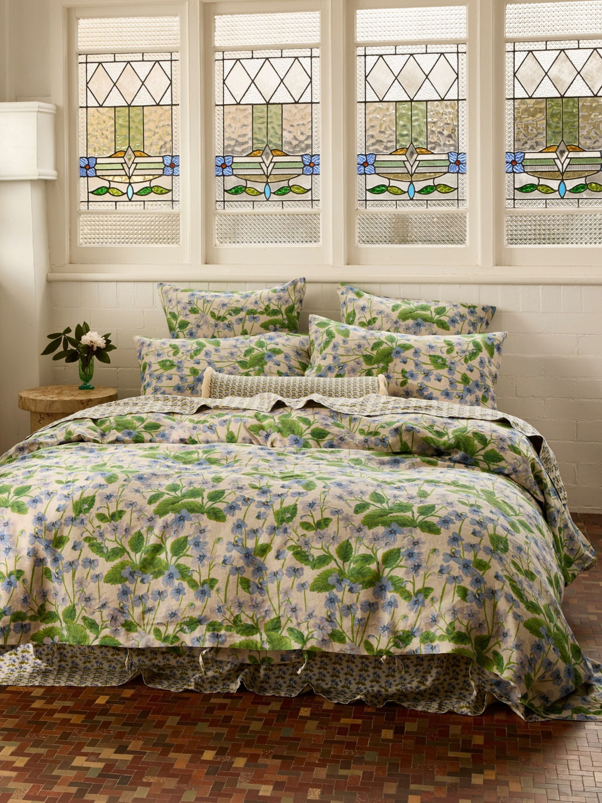 Petit Madeline Blue Linen Cushion