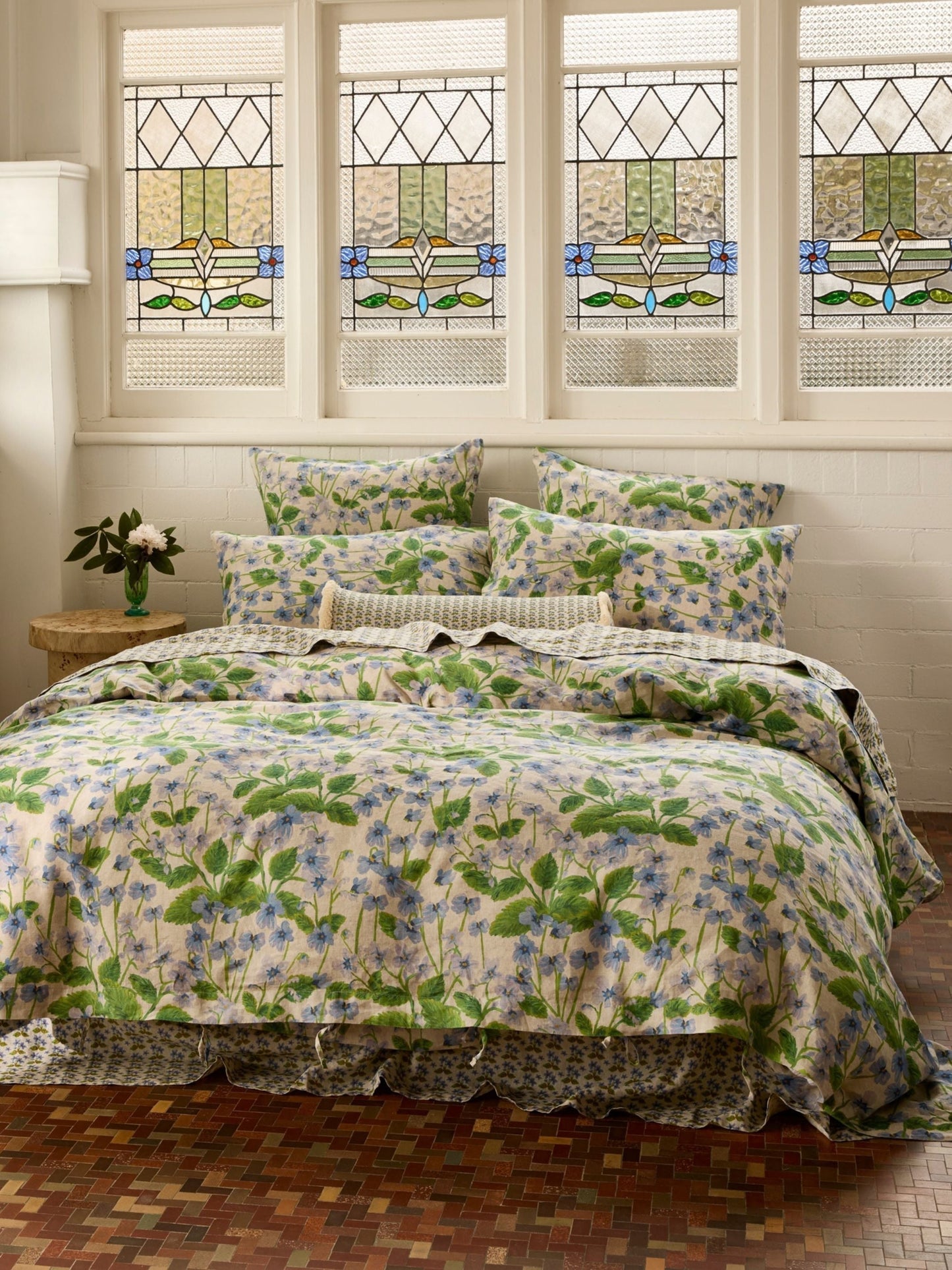 Petit Madeline Blue Linen Cushion