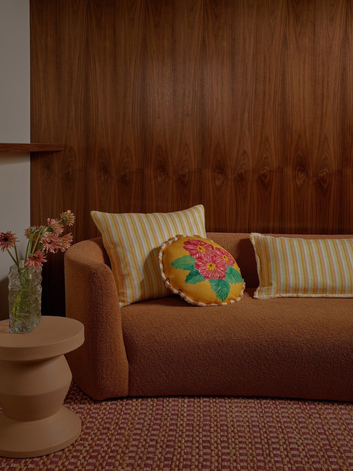 Delilah Yellow Linen Cushion