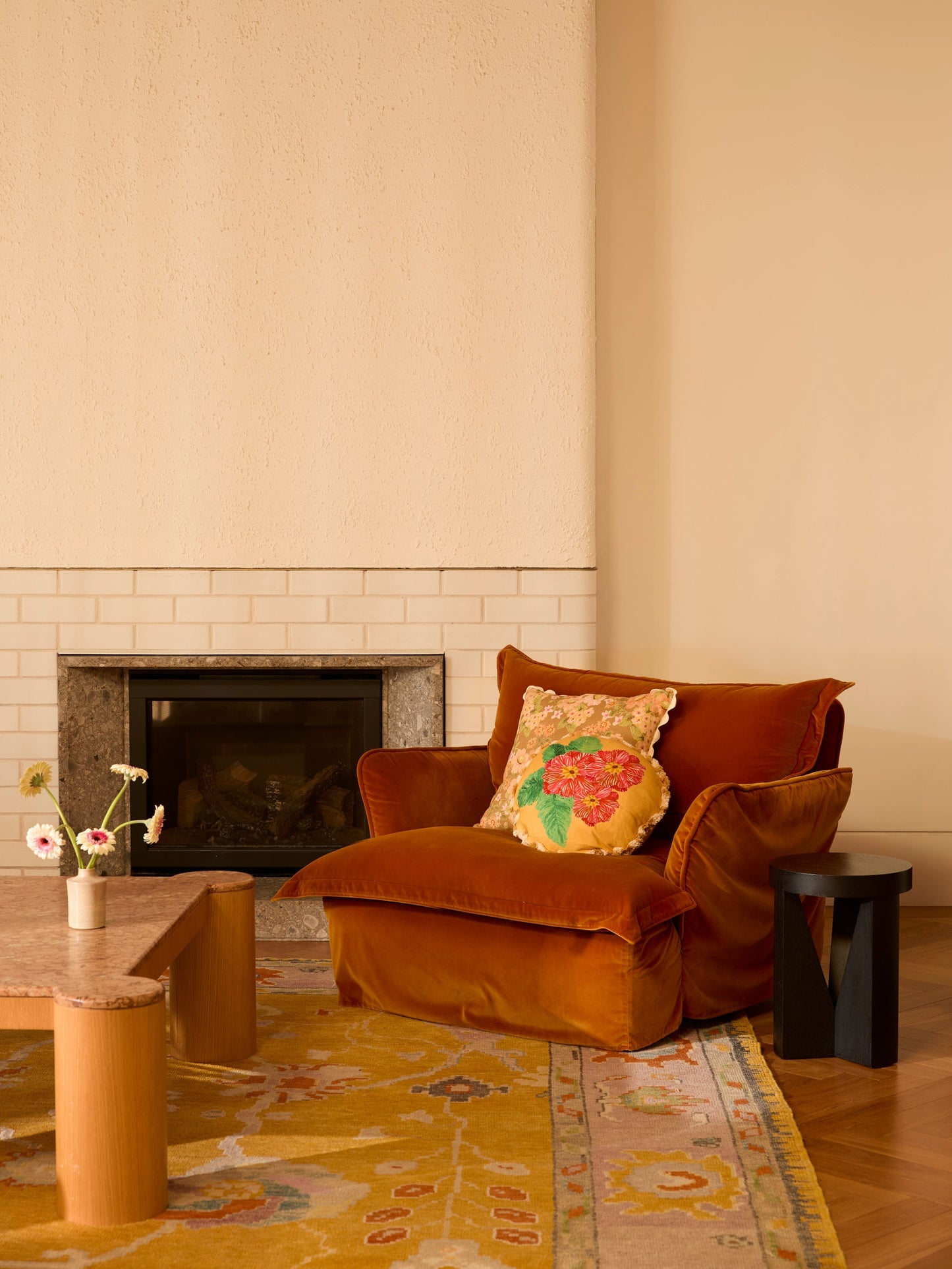 Delilah Yellow Linen Cushion