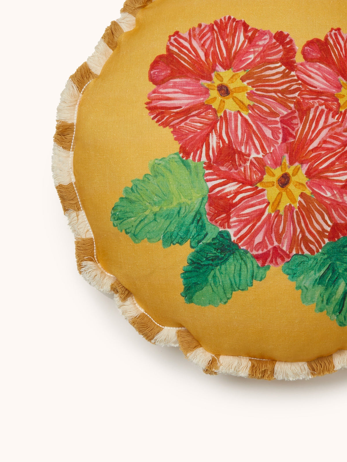 Delilah Yellow Linen Cushion