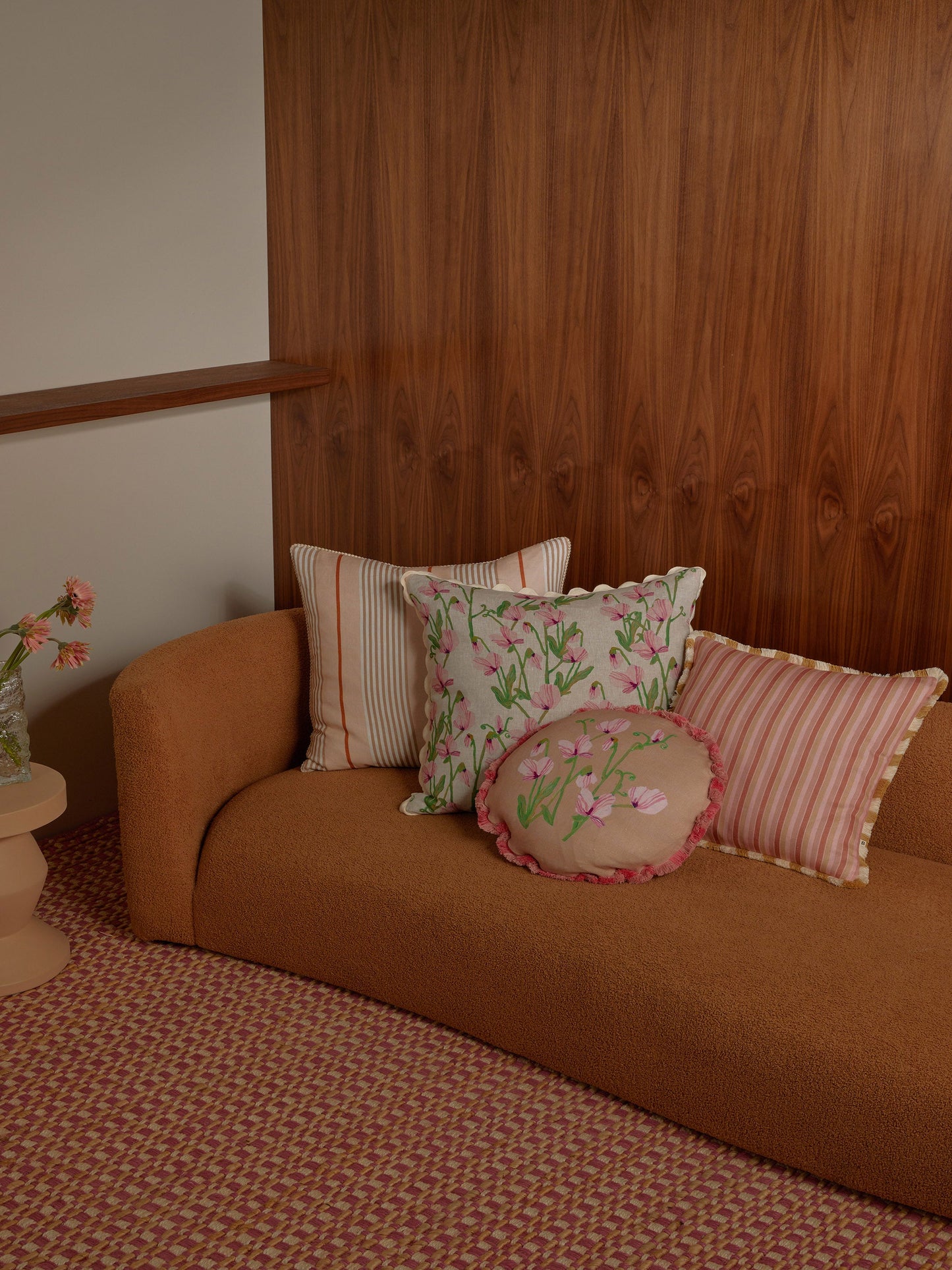 Club Stripe Pearl Linen Cushion