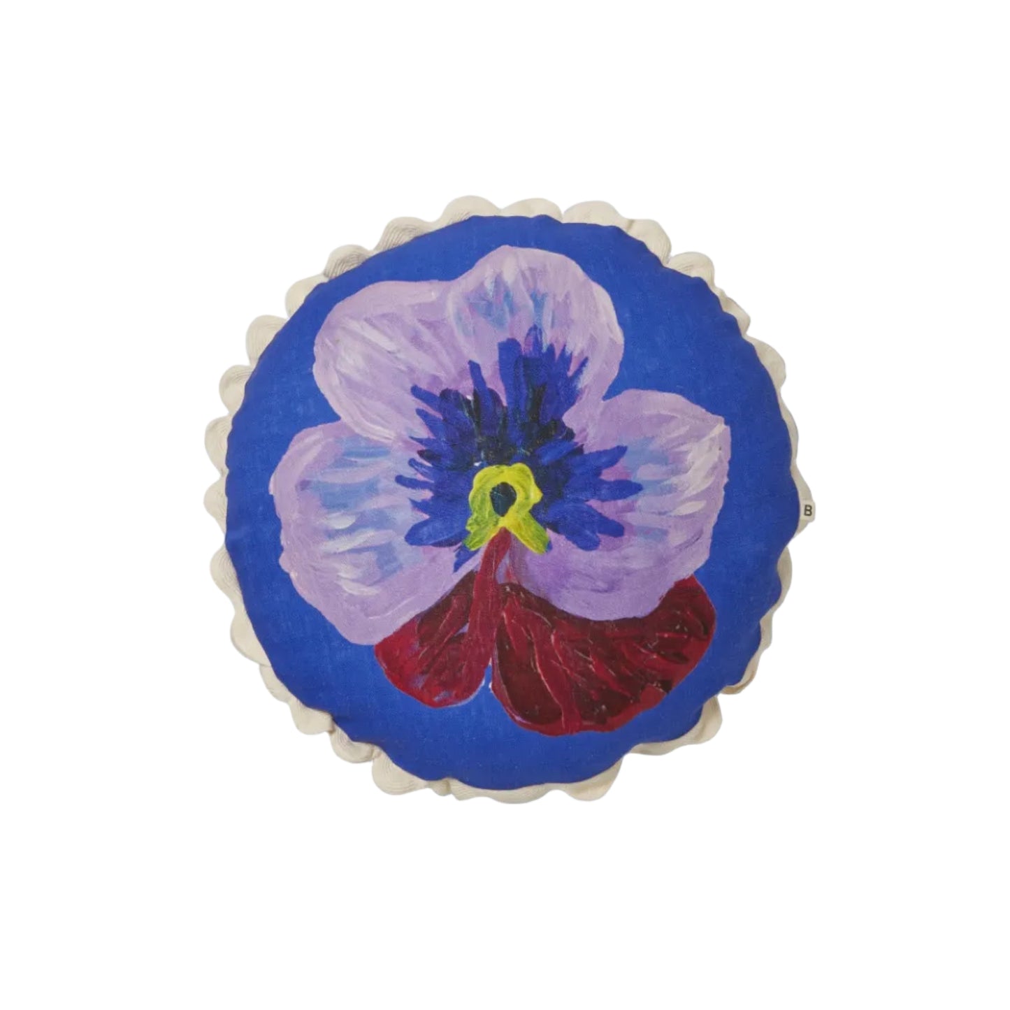 Pansy Klein Blue Linen Cushion