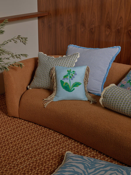 Petit Madeline Blue Linen Cushion