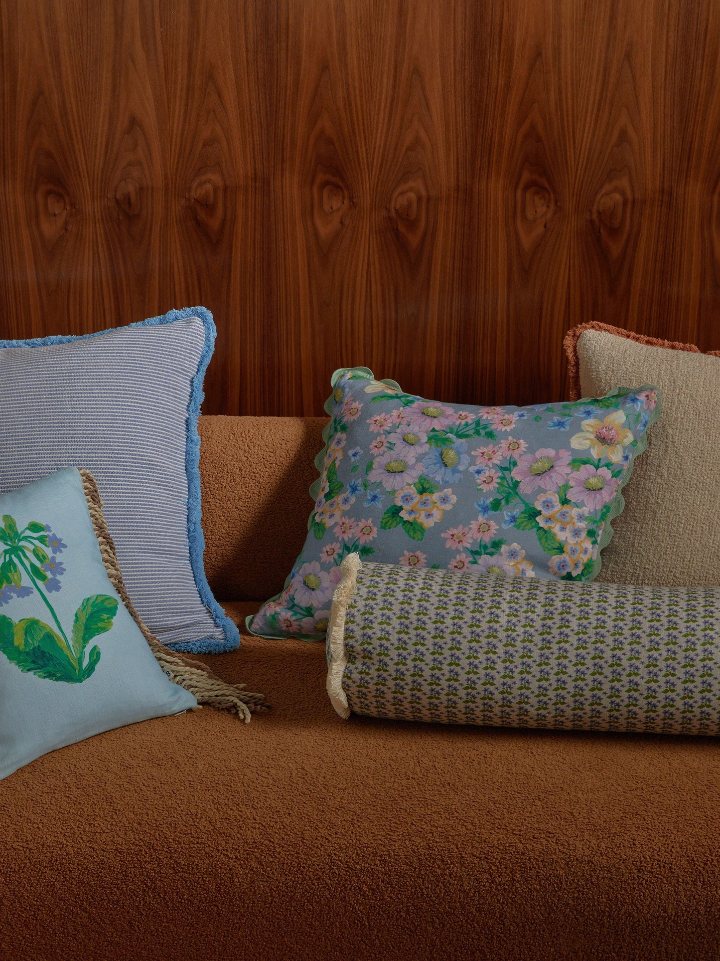 Buttercup Blue Linen Cushion