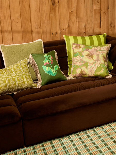 Lea Olive Linen Cushion