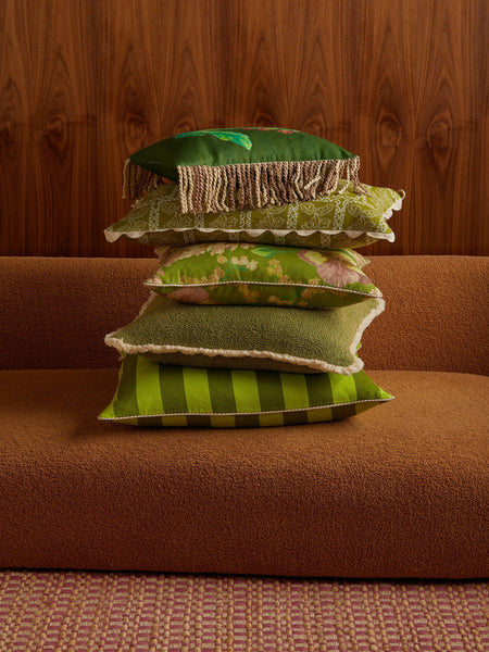 Lea Olive Linen Cushion