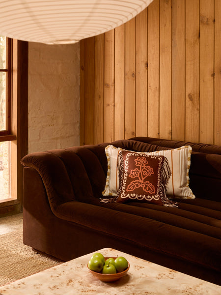 Club Stripe Pearl Linen Cushion