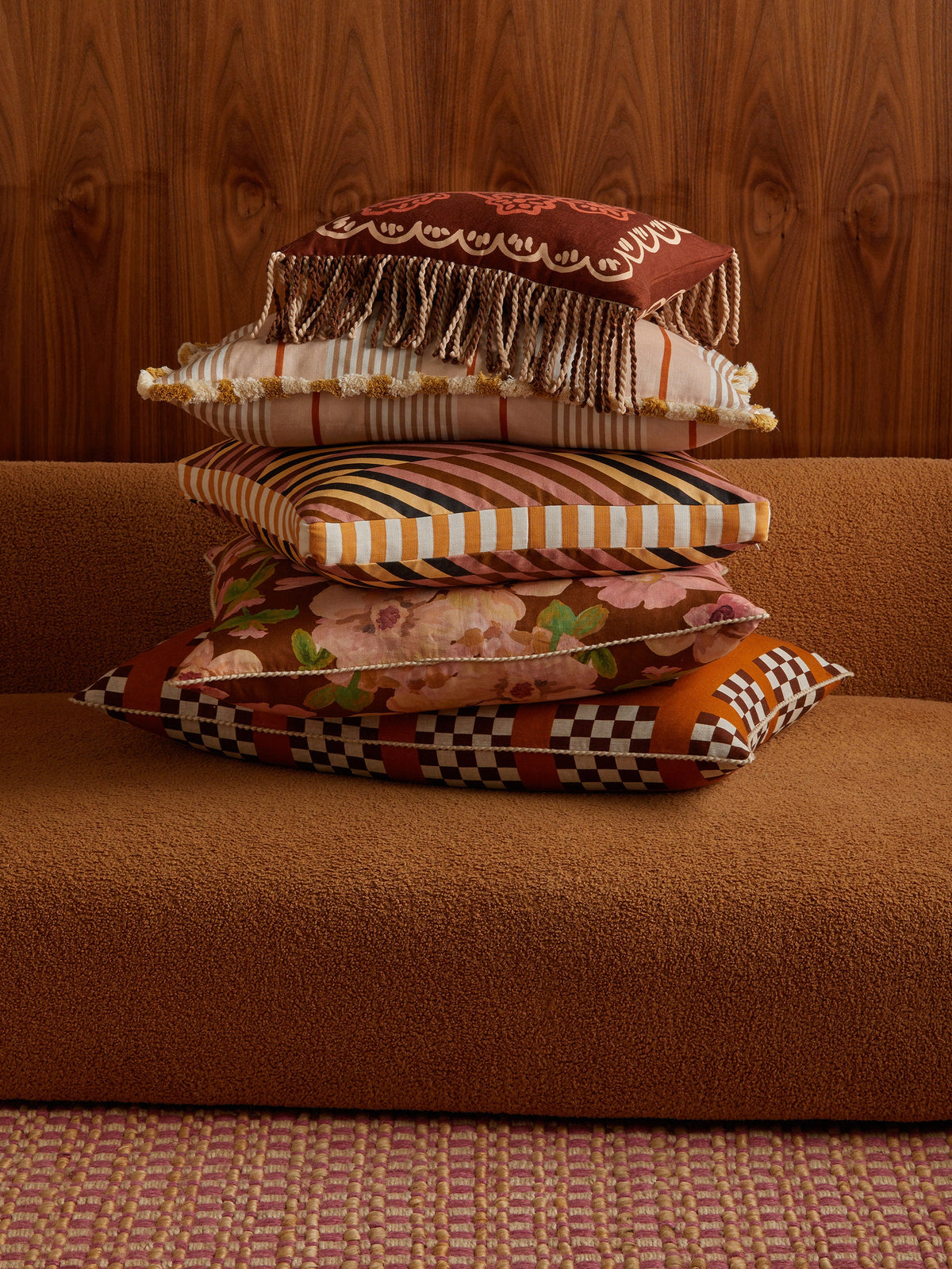 Horizon Tan Linen Cushion