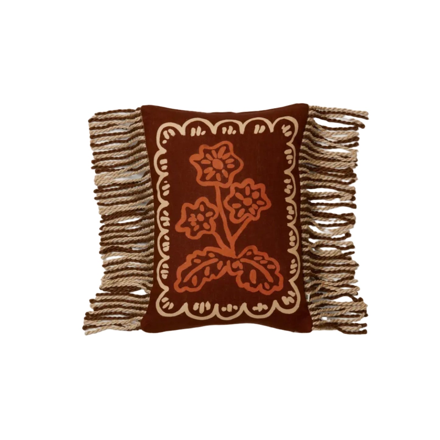 Martine Mini Brown Linen Cushion