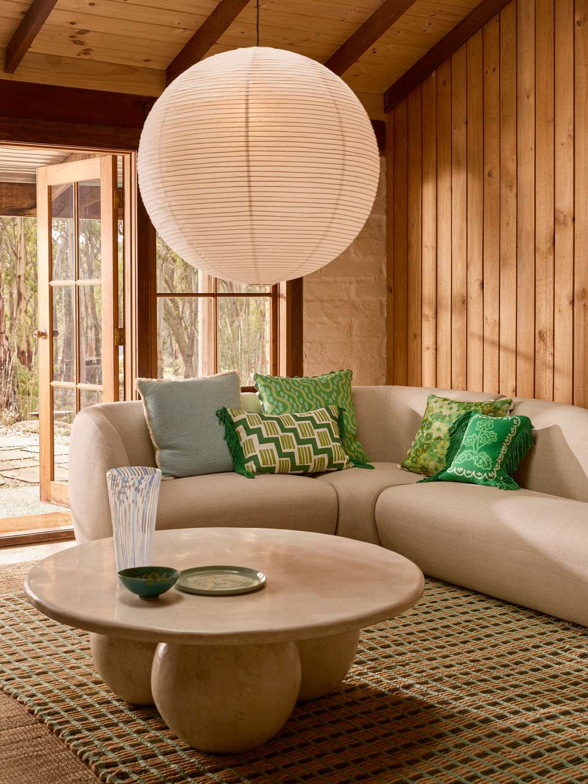 Rushes Apple Linen Cushion