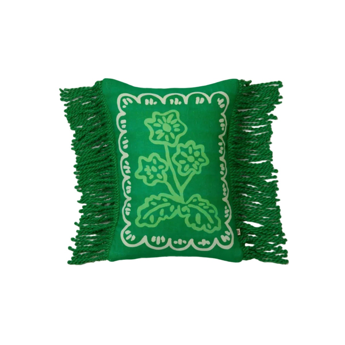Martine Mini Green Linen Cushion