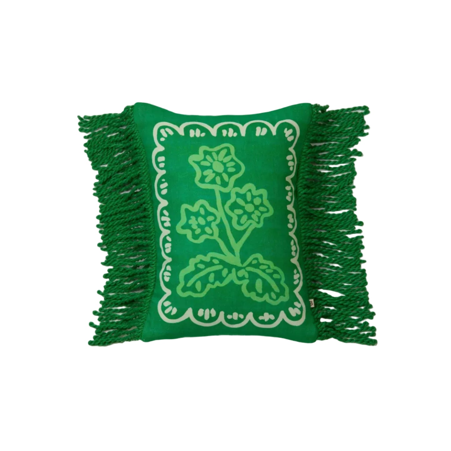 Martine Mini Green Linen Cushion