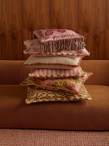 Martine Pink Linen Cushion