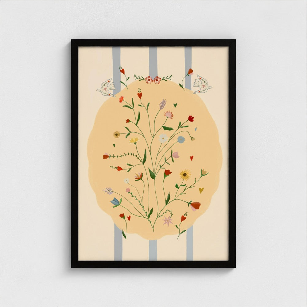 Folk Vines Art Print