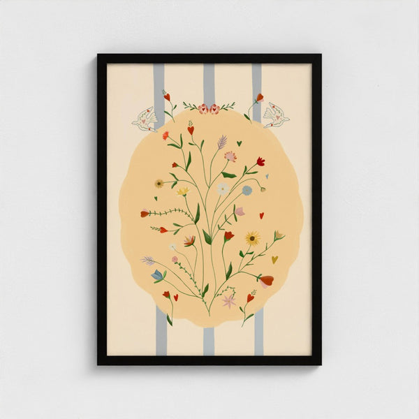 Folk Vines Art Print