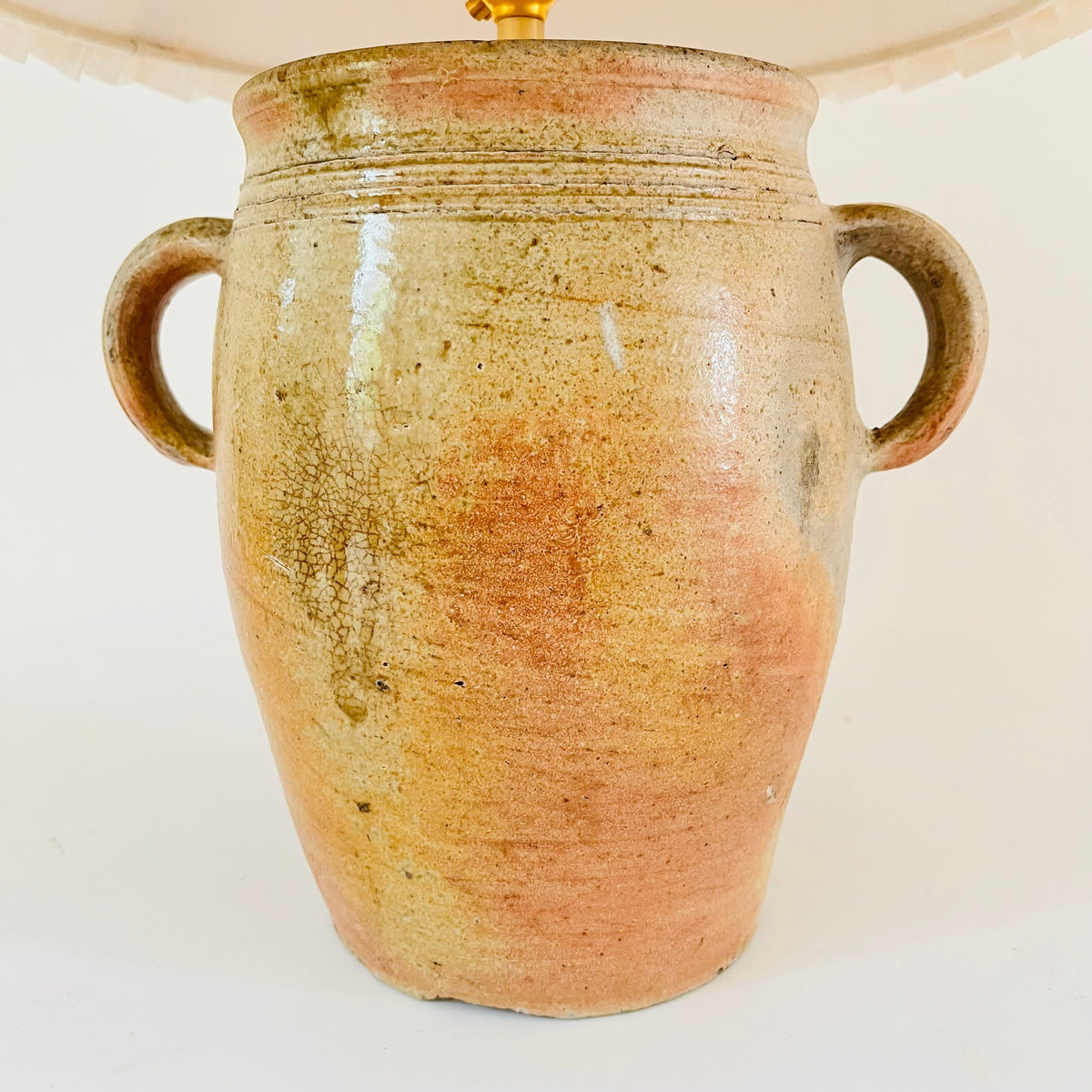 Antique French Confit Jar Lamp