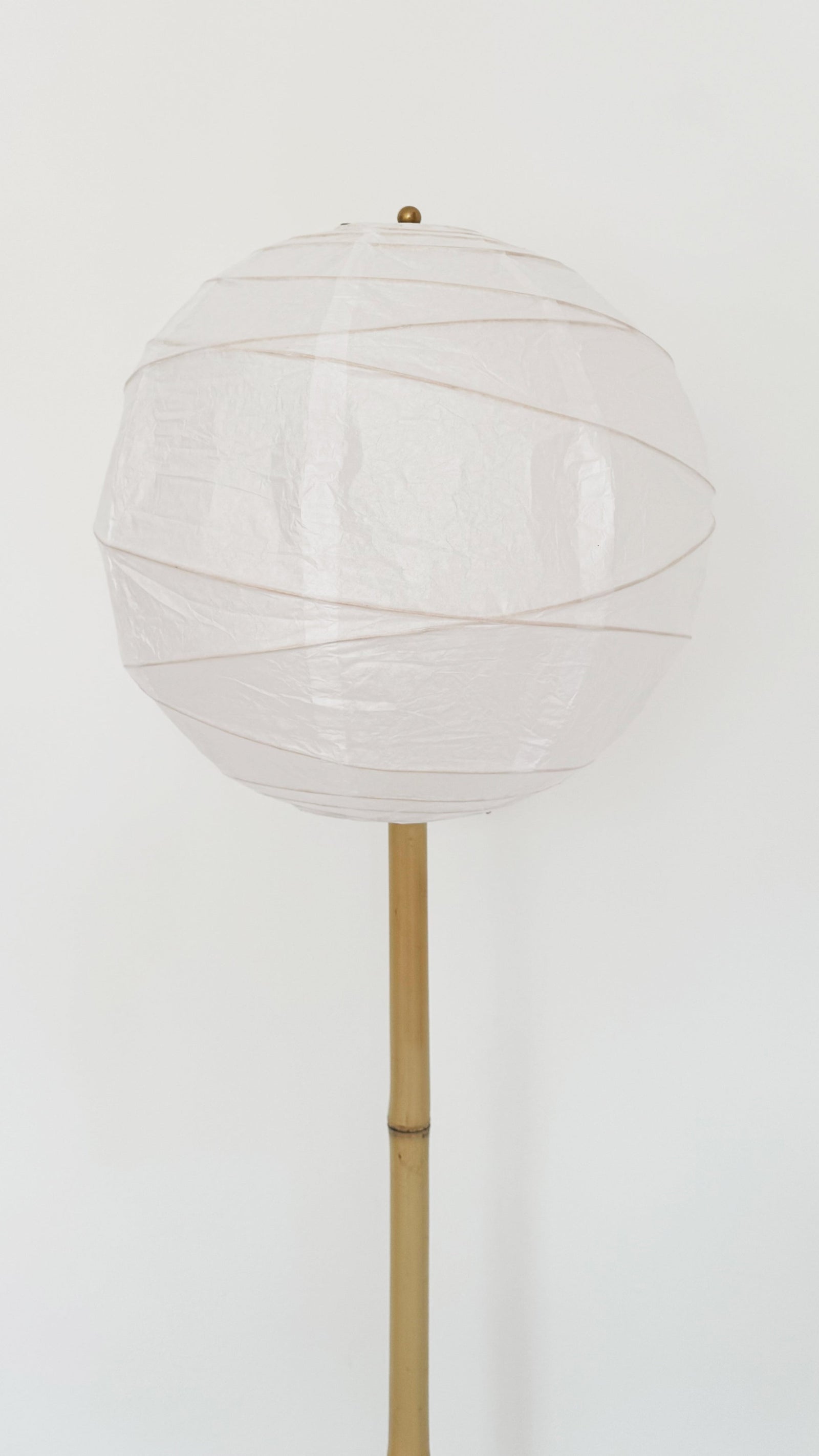Bamboo and Terracotta Lollipop Floor Lamp