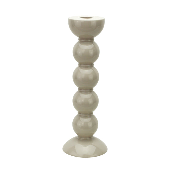 Tall Cappuccino Bobbin Candlestick, tall size  - 24cm - Addison Ross Ltd UK