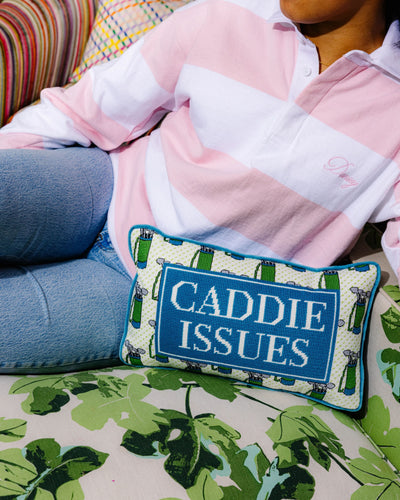 Caddie Issues Needlepoint Pillow - Furbish Studio