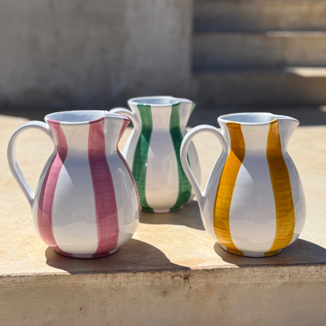 Ochre Stripe Carafe 1L