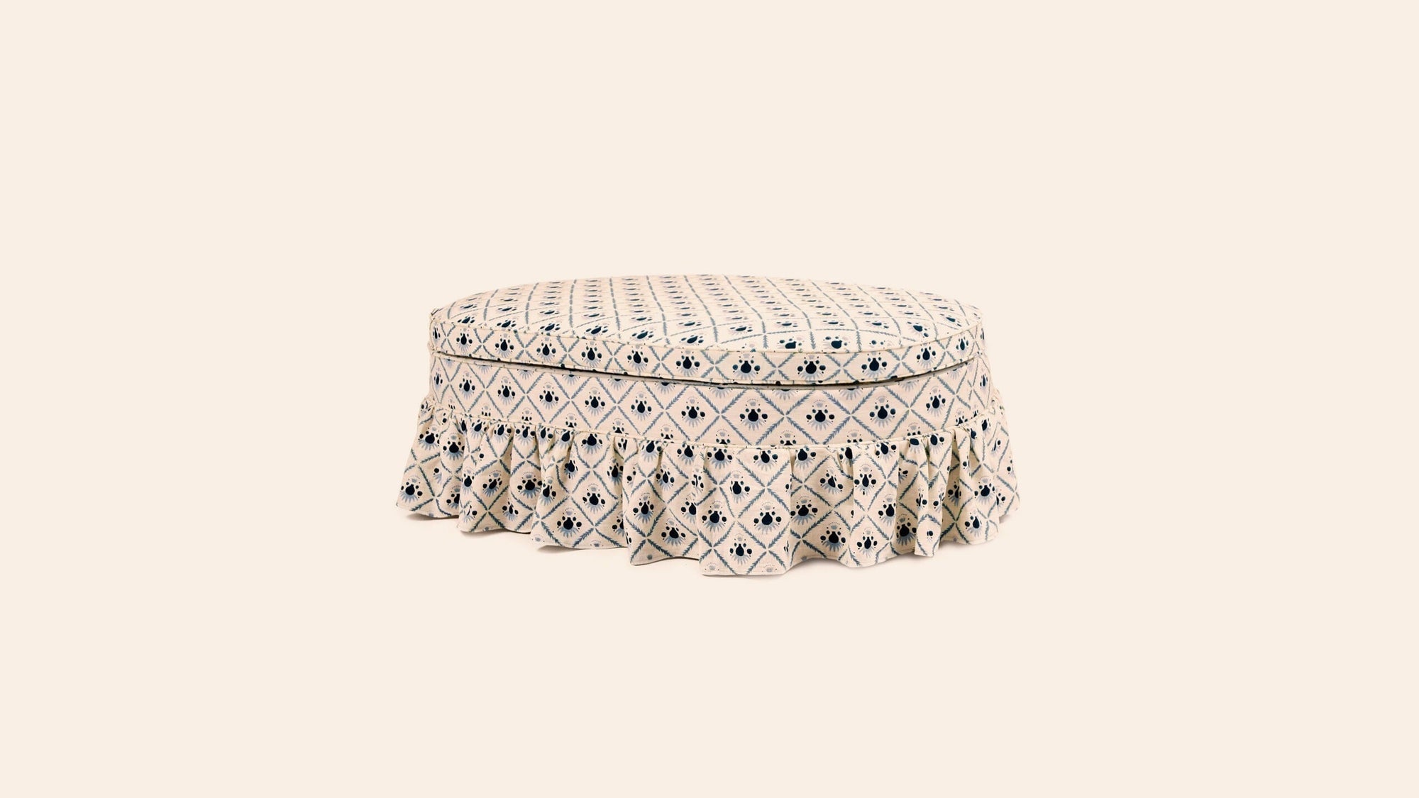 Carlotta Ottoman, Oxford Blue