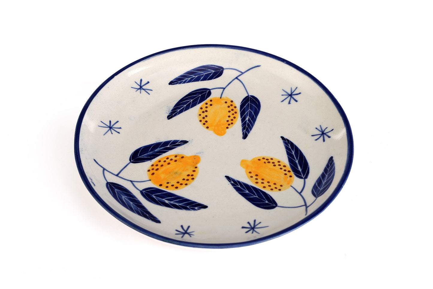 Italian lemon plate, 7x1 Inches (Set of 2)