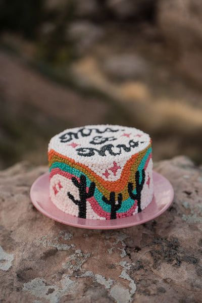 Hand-painted “let’s get married baby” Cake Plate