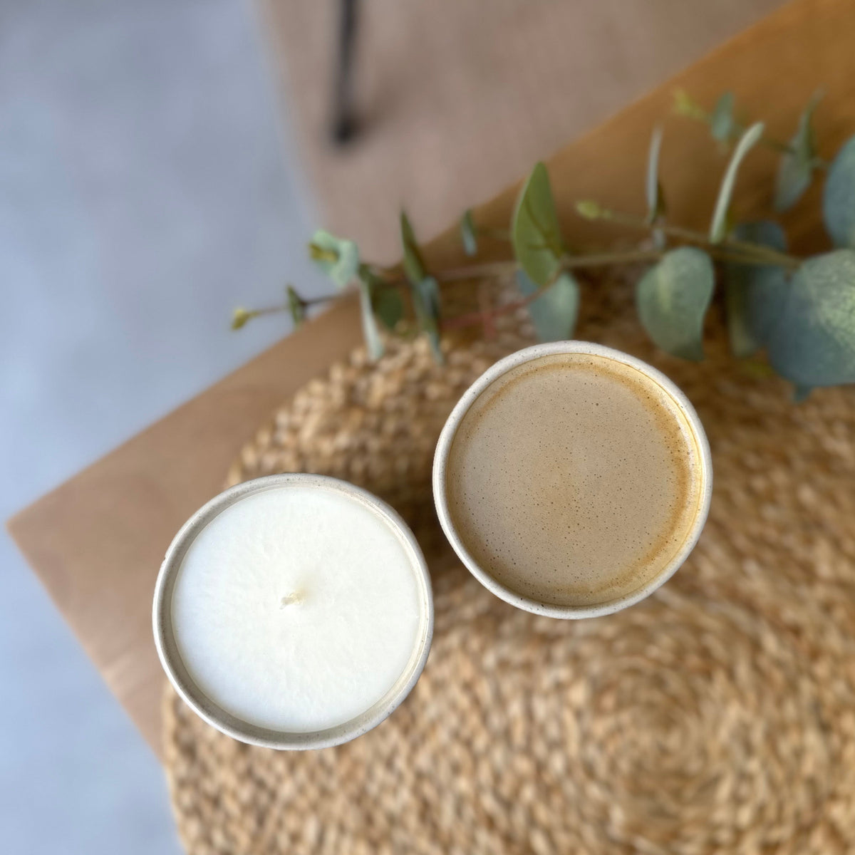 Build Your Own: Ivory Coffee Cup Candle Gift Set