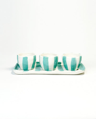 CERAMIC ESPRESSO CUPS WITH VERAMAN STRIES