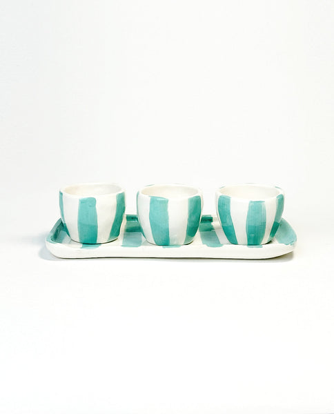 CERAMIC ESPRESSO CUPS WITH VERAMAN STRIES