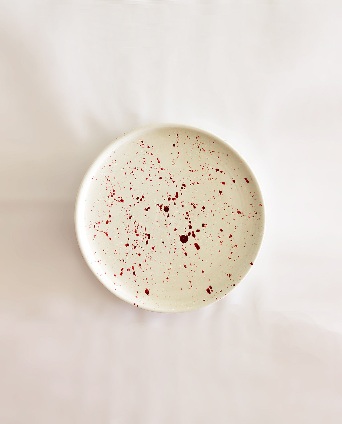 CERAMIC PLATE WITH COLOR SPLASHES