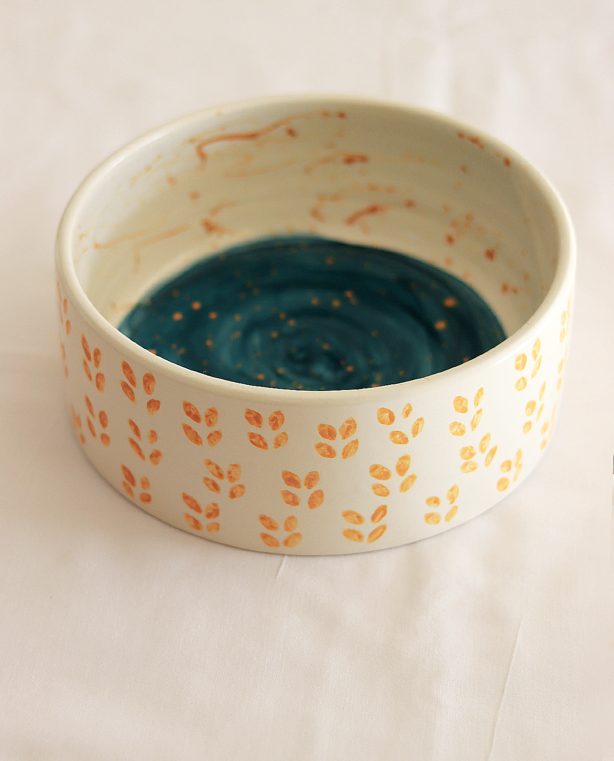 ROUND CERAMIC LARGE SALAD BOWL