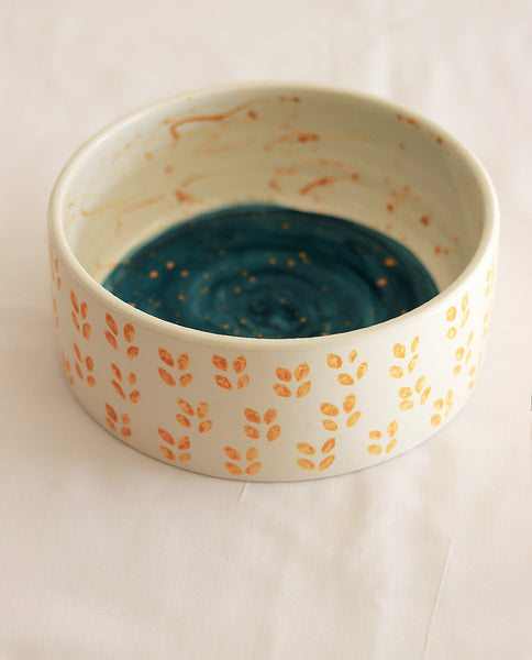 ROUND CERAMIC LARGE SALAD BOWL