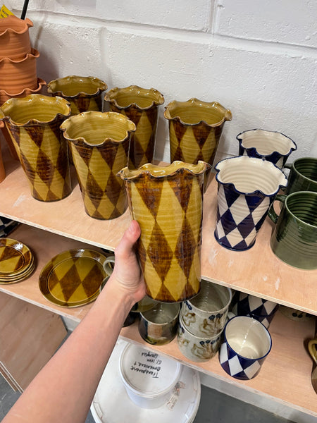 Honey Glaze Circus Vase - Large
