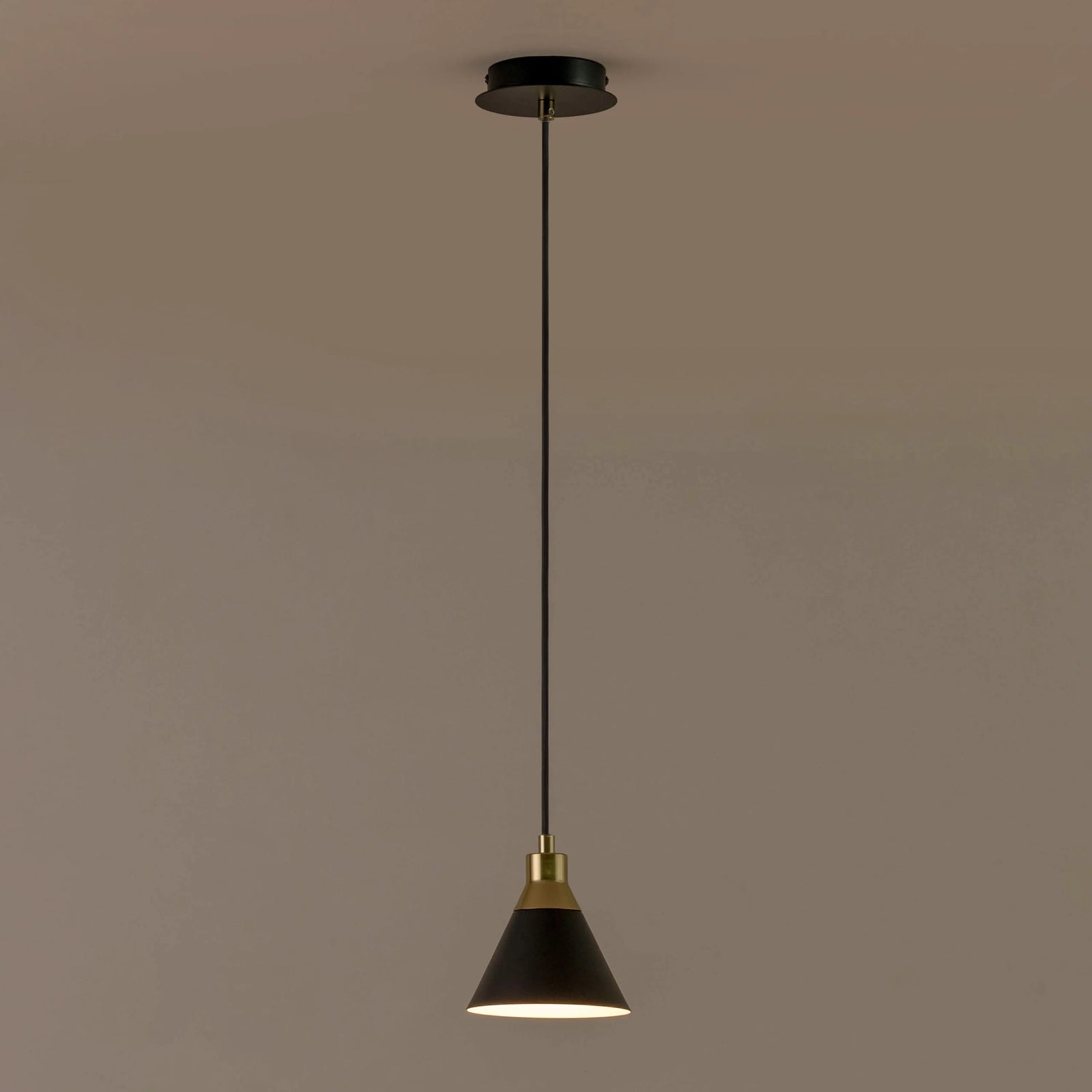 Charcoal grey cone pendent ceiling light