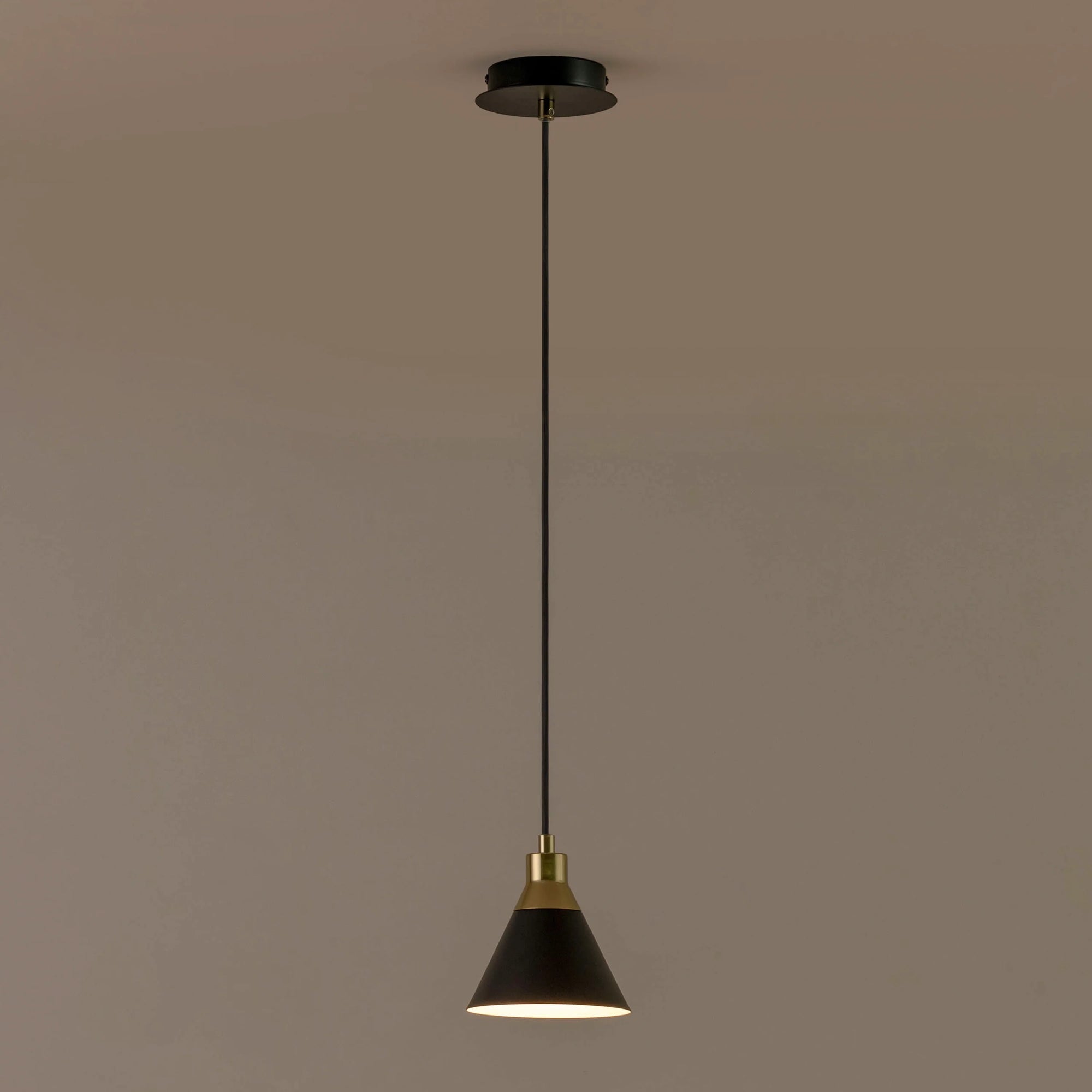 Charcoal grey cone pendent ceiling light