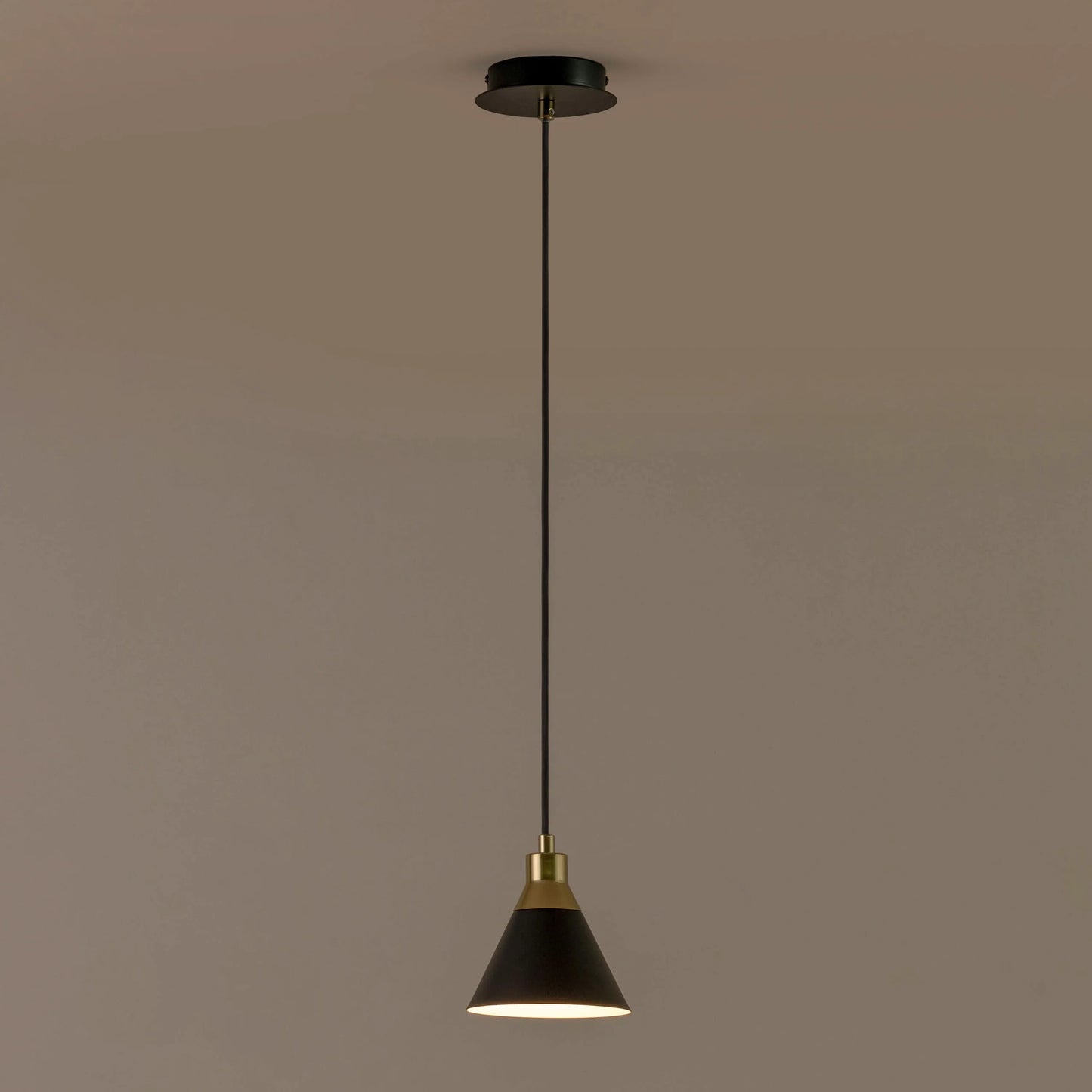 Charcoal grey cone pendent ceiling light