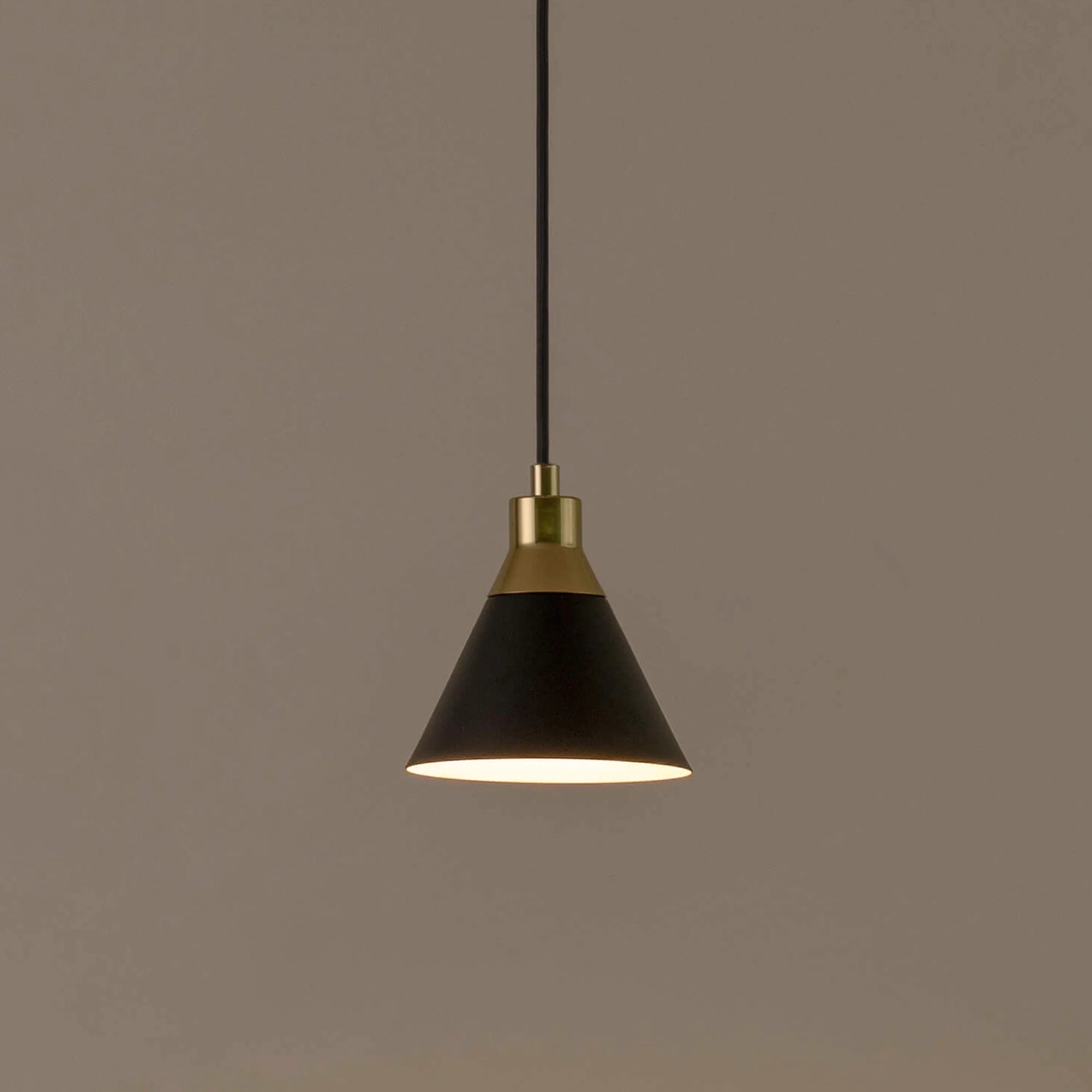 Charcoal grey cone pendent ceiling light