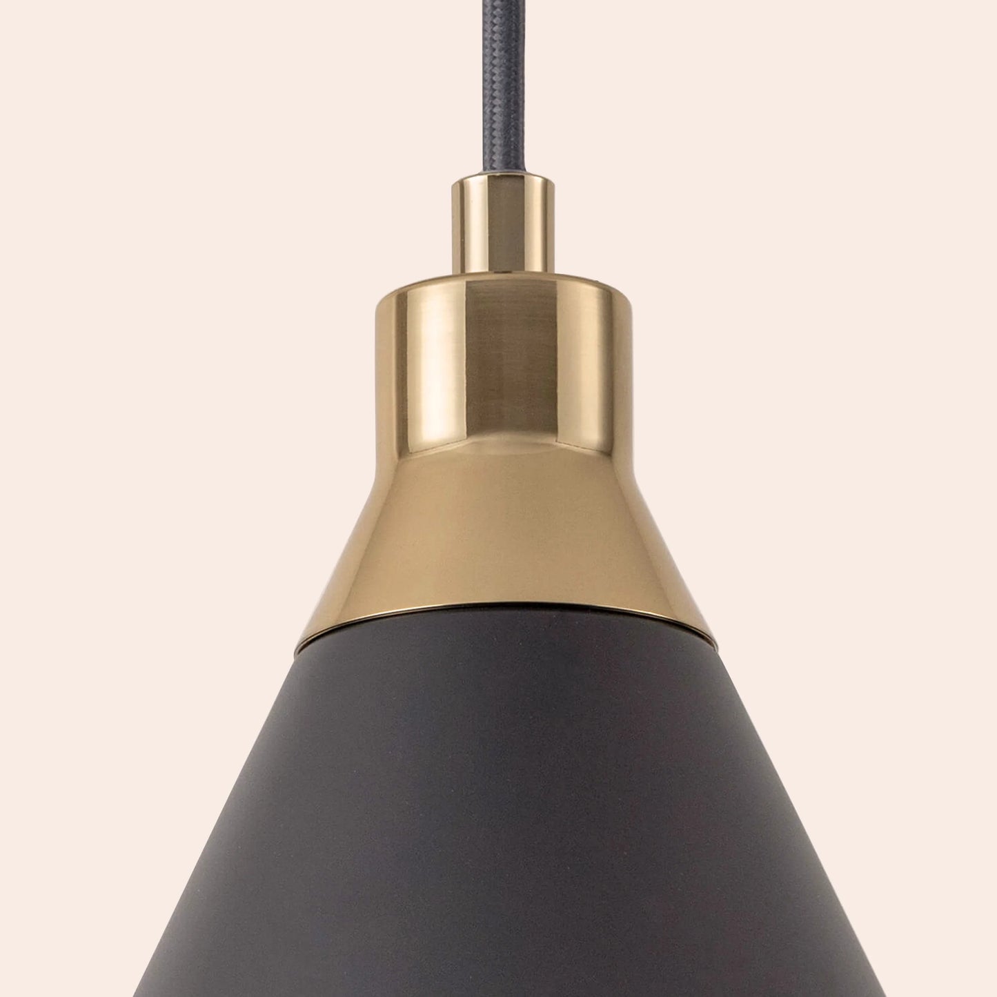 Charcoal grey cone pendent ceiling light